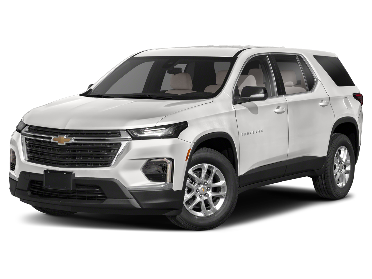 2022 Chevrolet Traverse LT Cloth in Mosaic Black Metallic — front three-quarter view