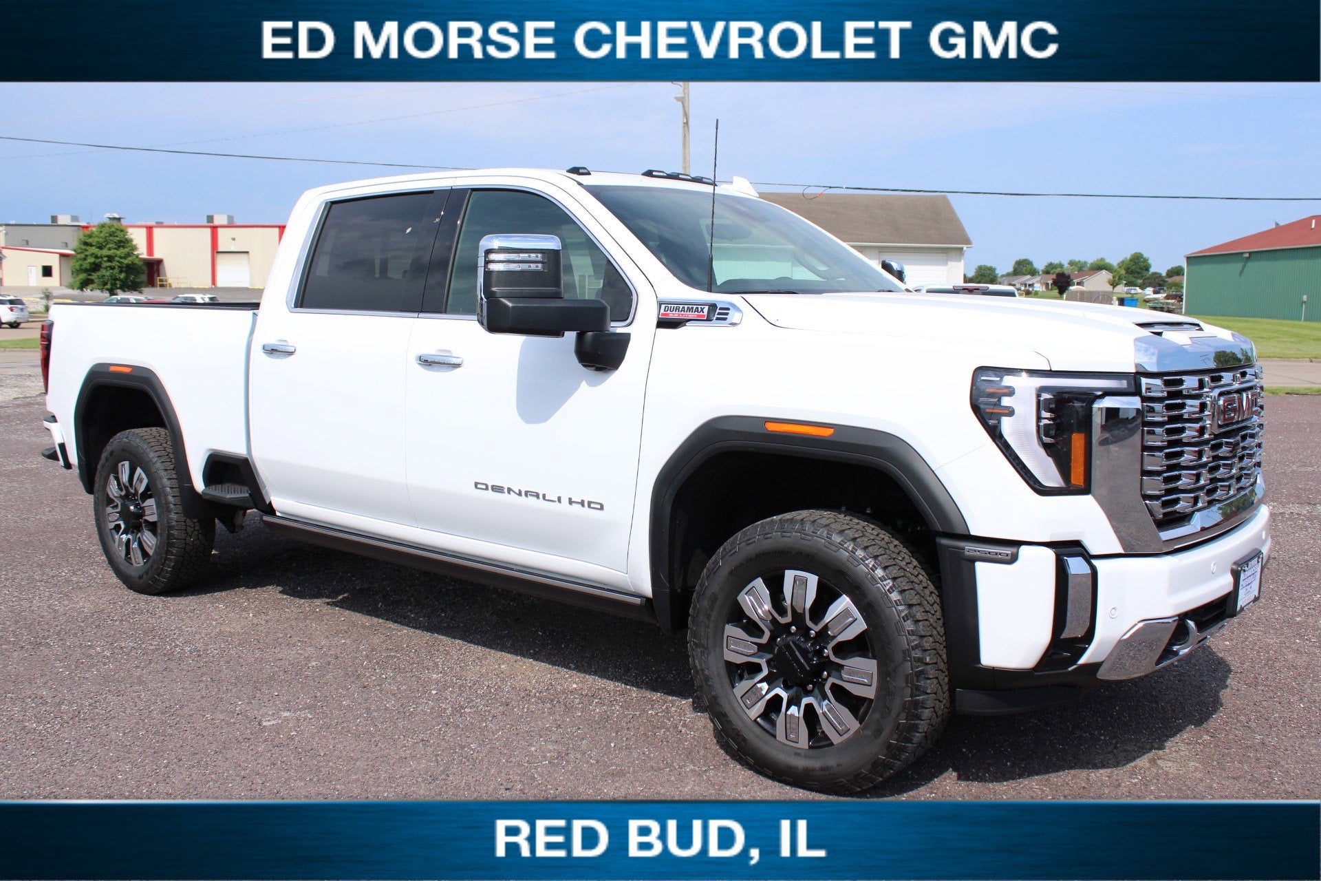 2026 GMC Sierra 2500 HD Denali in Summit White — front three-quarter view