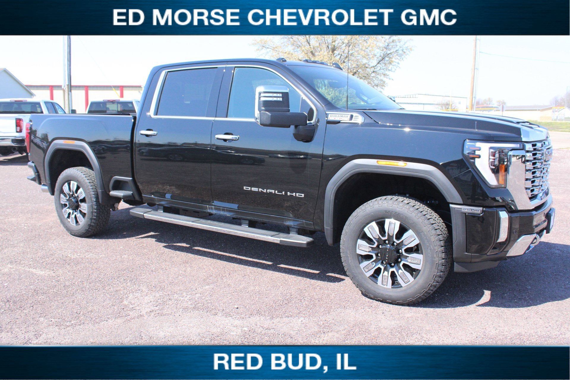 2025 GMC Sierra 2500 HD Denali in Onyx Black — front three-quarter view