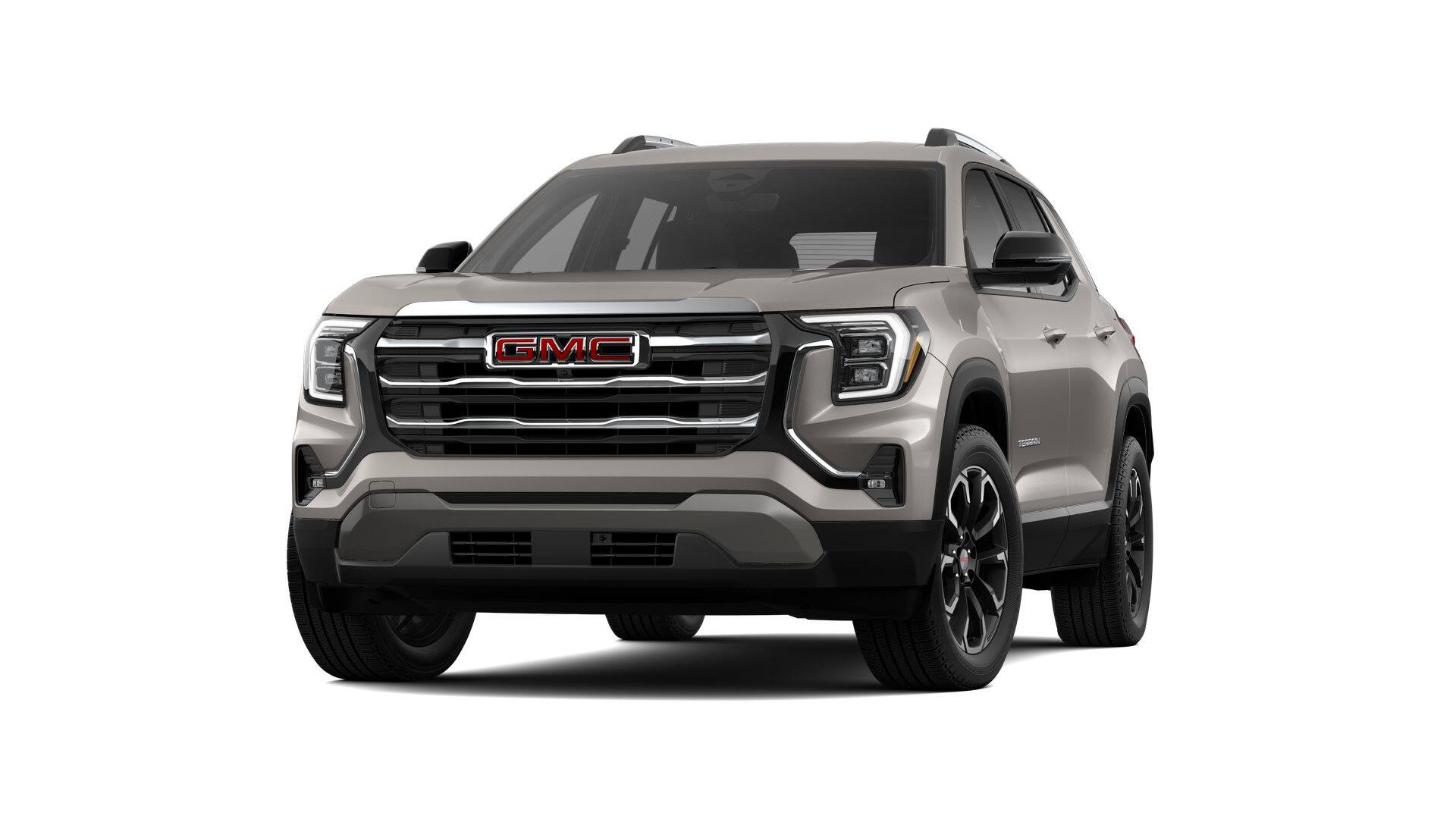2026 GMC Terrain Elevation in Riverstone Metallic — front three-quarter view