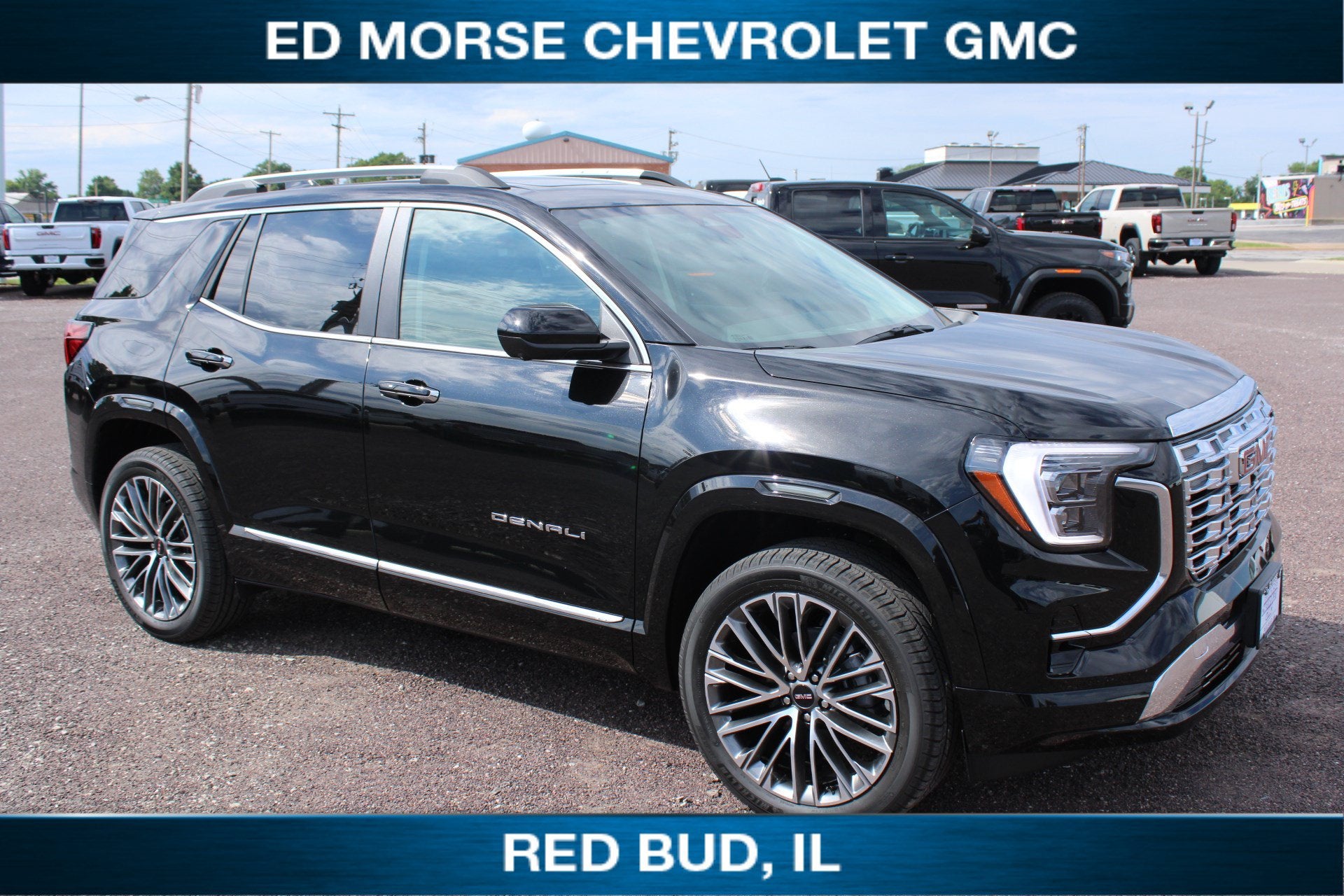 2026 GMC Terrain Denali in Ebony Twilight Metallic — front three-quarter view