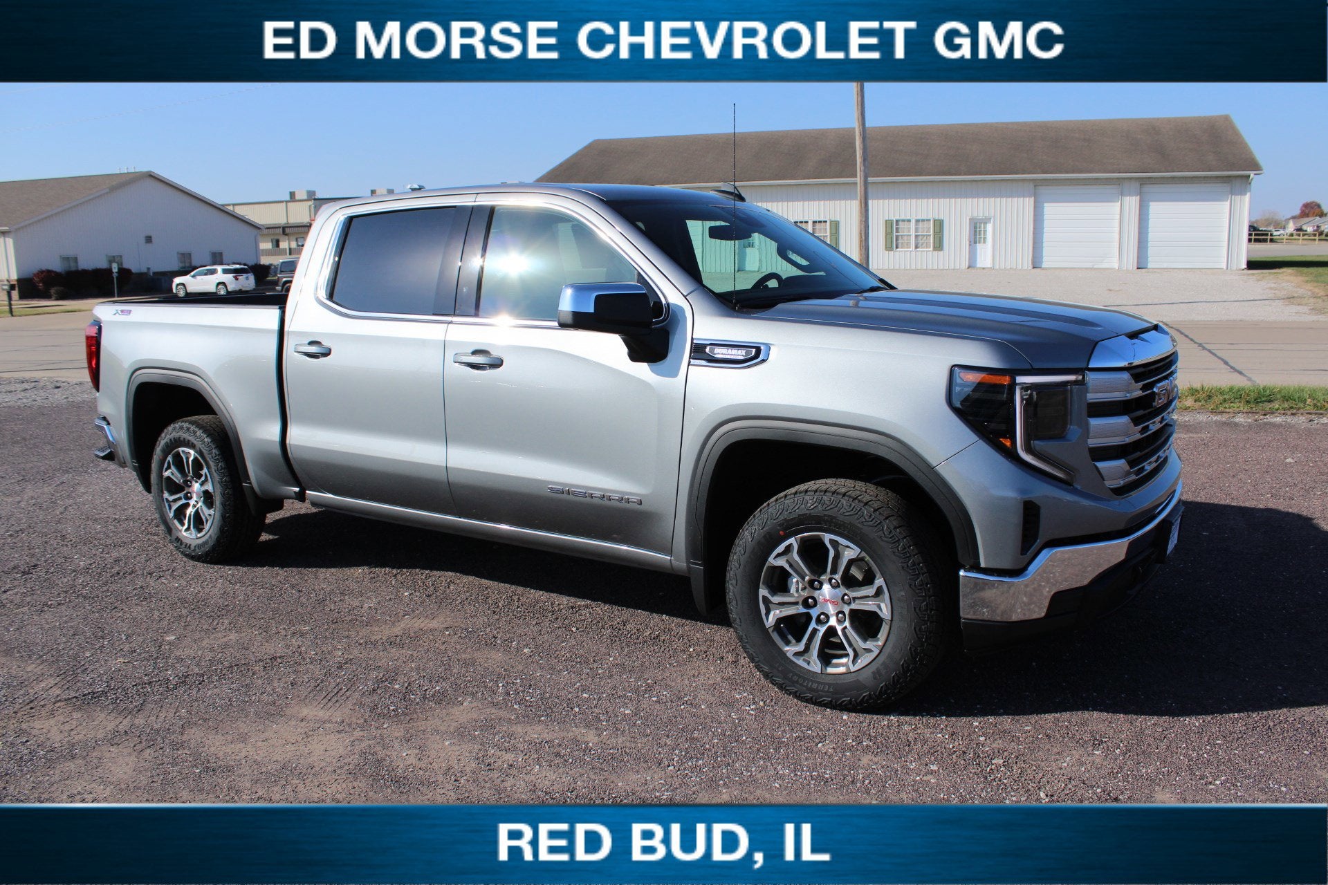 2026 GMC Sierra 1500 SLE in Sterling Metallic — front three-quarter view